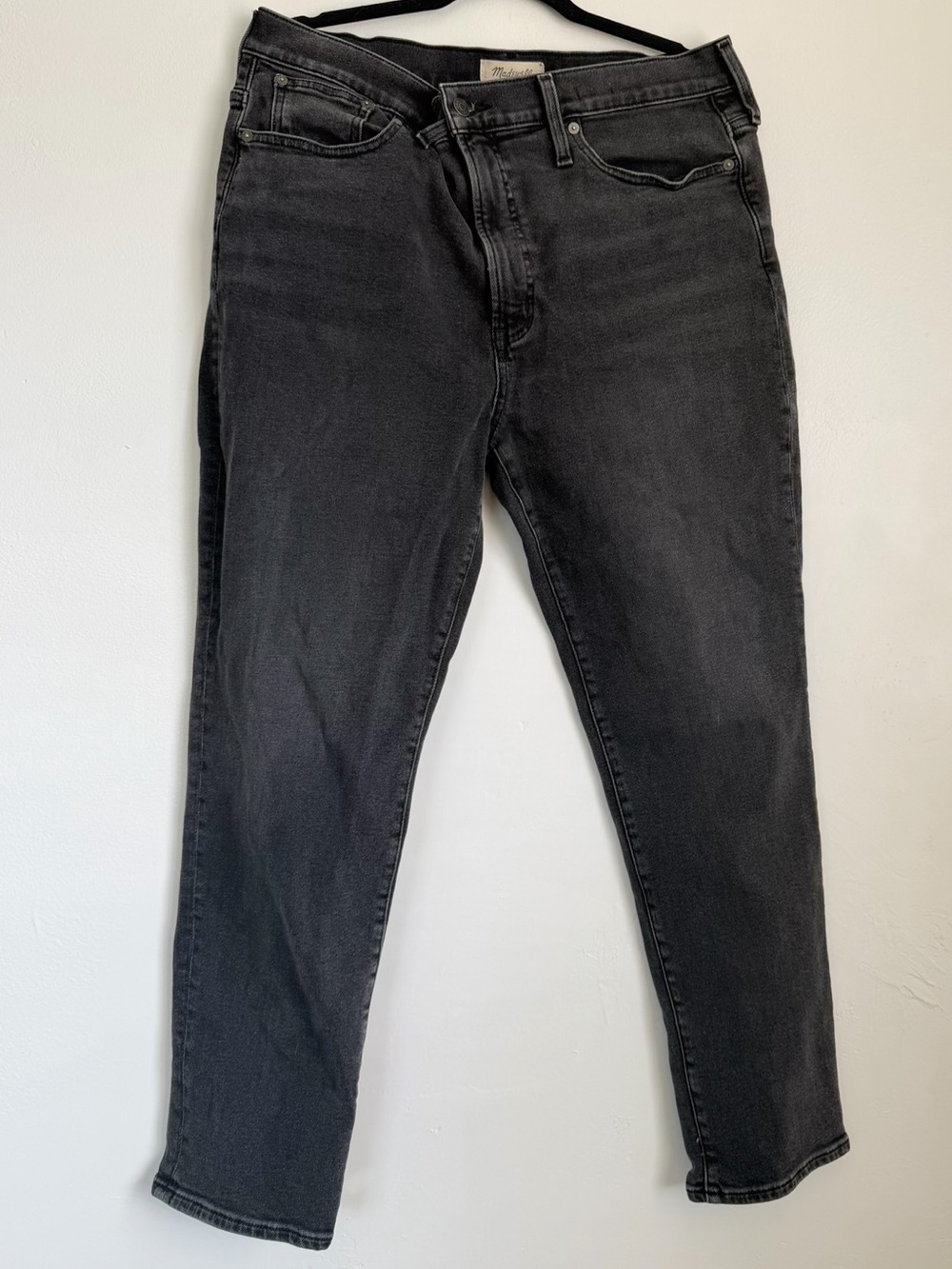 Madewell Charcoal Black Straight Fit Jeans